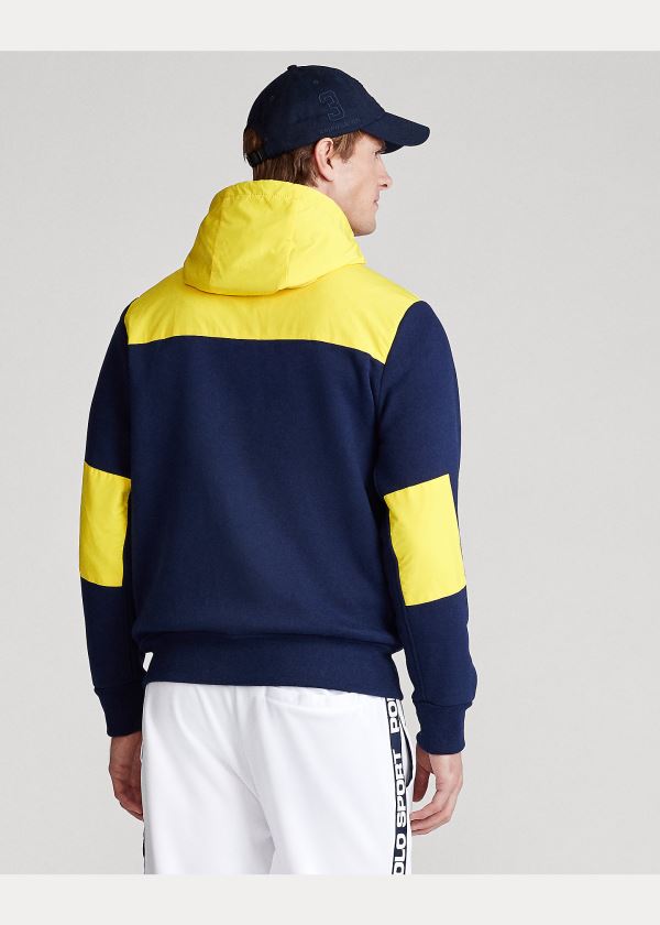 Ralph Lauren Fleece Hybridní Jacket Žluté Tmavě Blankyt | XcVld2S8