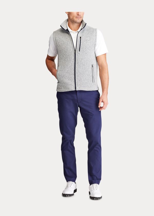 Ralph Lauren Fleece Mockneck Vest Světle Šedé | 0fpQDXBf