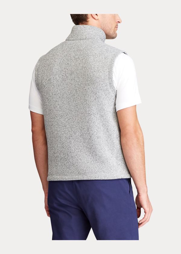 Ralph Lauren Fleece Mockneck Vest Světle Šedé | 0fpQDXBf