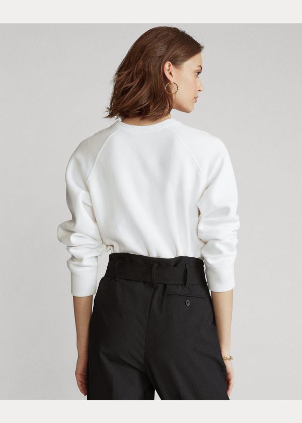 Ralph Lauren Fleece Pullover Bílé | Q5KPDIyw
