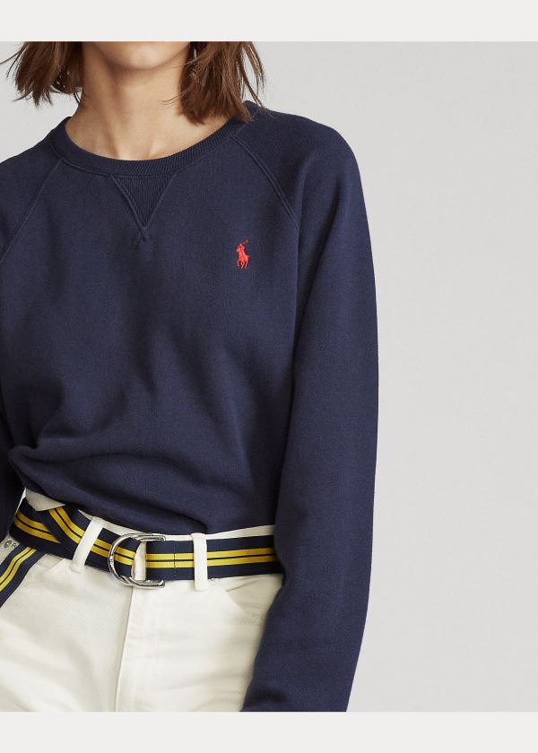 Ralph Lauren Fleece Pullover Tmavě Blankyt | PvelHYjQ