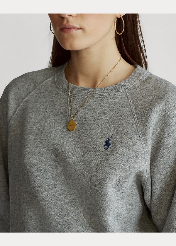 Ralph Lauren Fleece Pullover Šedé | 4yYwxXnY