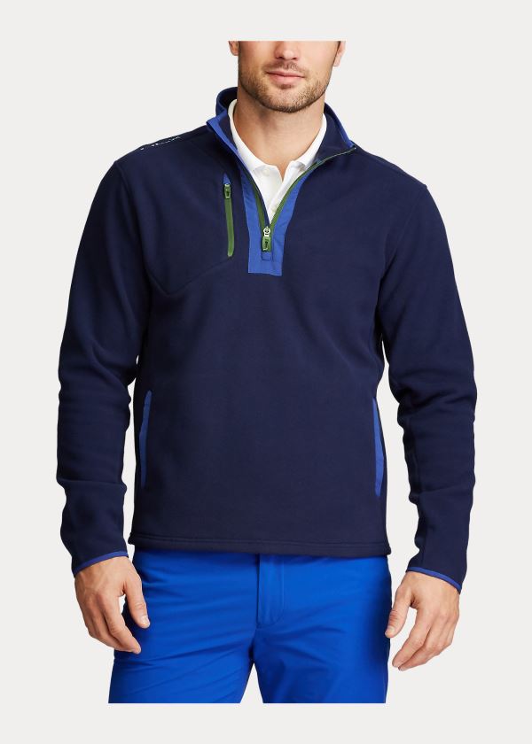 Ralph Lauren Fleece Quarter-Zip Pullover Tmavě Blankyt | qu0QwokS
