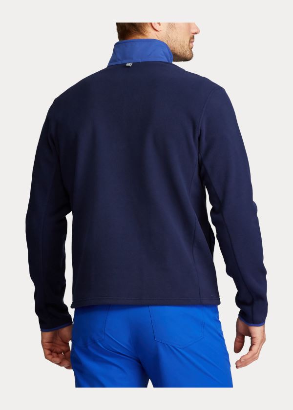 Ralph Lauren Fleece Quarter-Zip Pullover Tmavě Blankyt | qu0QwokS
