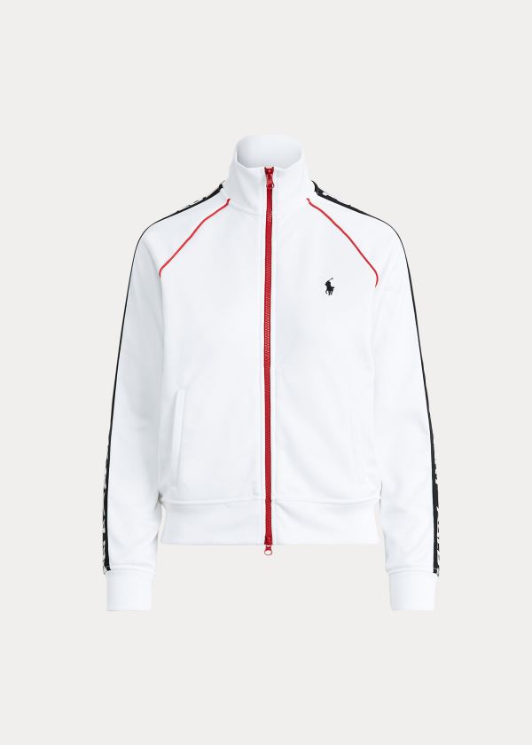 Ralph Lauren Fleece Track Jacket Bílé | 1AGE1lzh