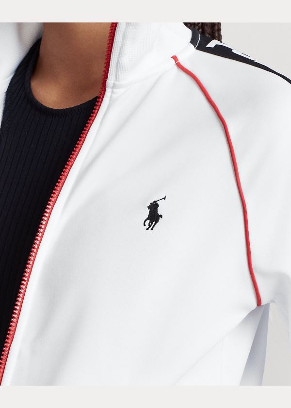 Ralph Lauren Fleece Track Jacket Bílé | 1AGE1lzh