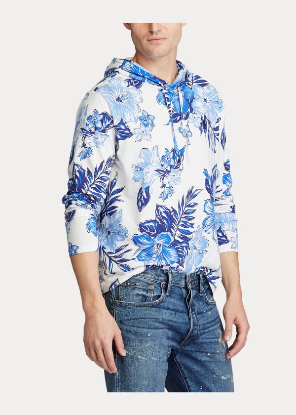 Ralph Lauren Floral Bavlněné S Kapucí T-Shirt Červené | b95xIqLB