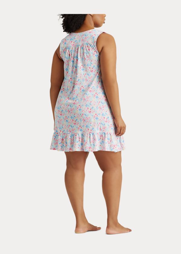 Ralph Lauren Floral Bavlněné Sleep Gown Viacfarebný | X9AjwTiv