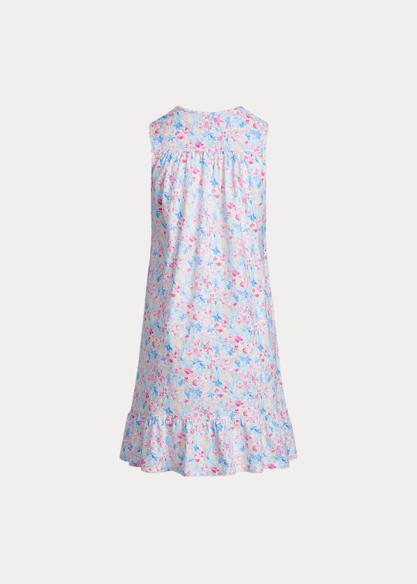 Ralph Lauren Floral Bavlněné Sleep Gown Fialové Viacfarebný | mhcZ6py3