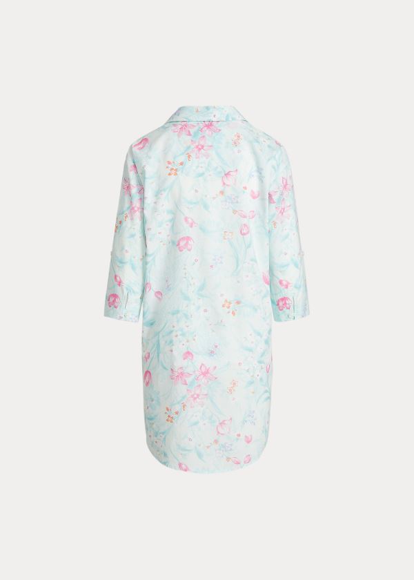Ralph Lauren Floral Bavlněné Sleep Shirt Mátově Zelená | mCD4YUI8