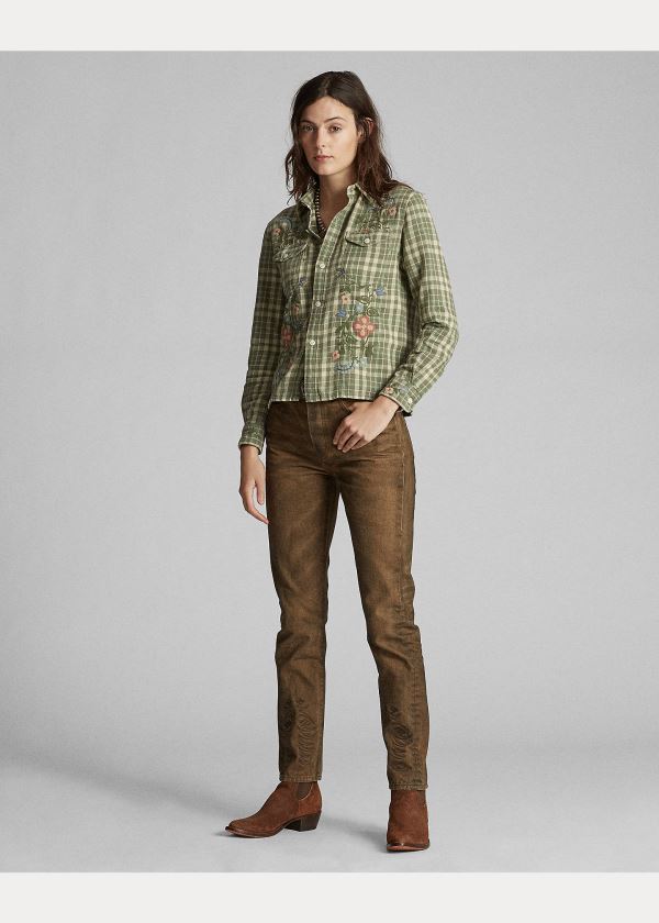 Ralph Lauren Floral Embroidered Workshirt Viacfarebný | rnY4k5Ib
