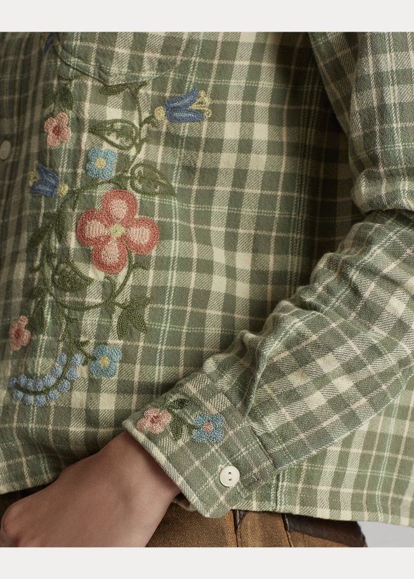 Ralph Lauren Floral Embroidered Workshirt Viacfarebný | rnY4k5Ib