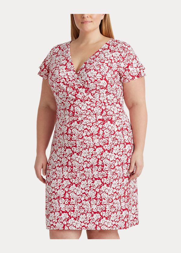 Ralph Lauren Floral Flutter-Sleeve Šaty Červené Krém | aojMt8RI