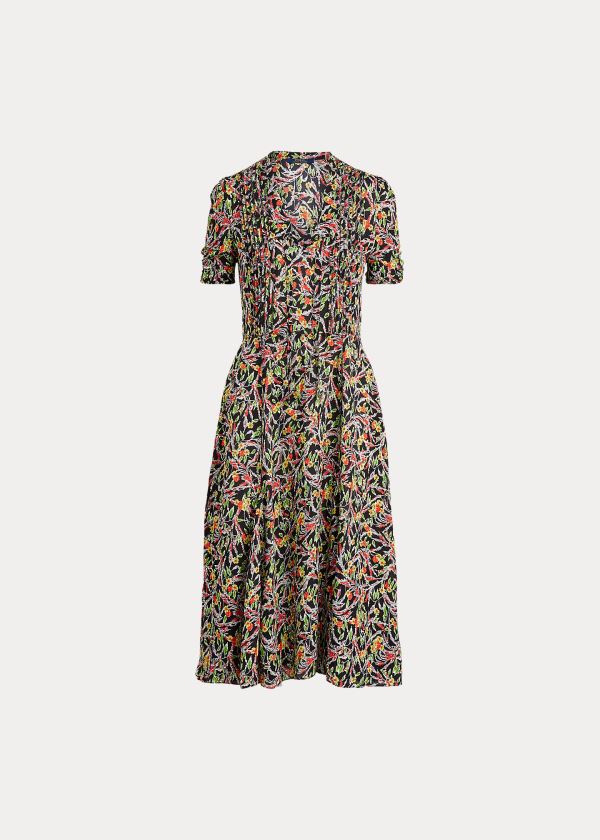 Ralph Lauren Floral Krátké-Sleeve Šaty Viacfarebný | TpKbUJ1X