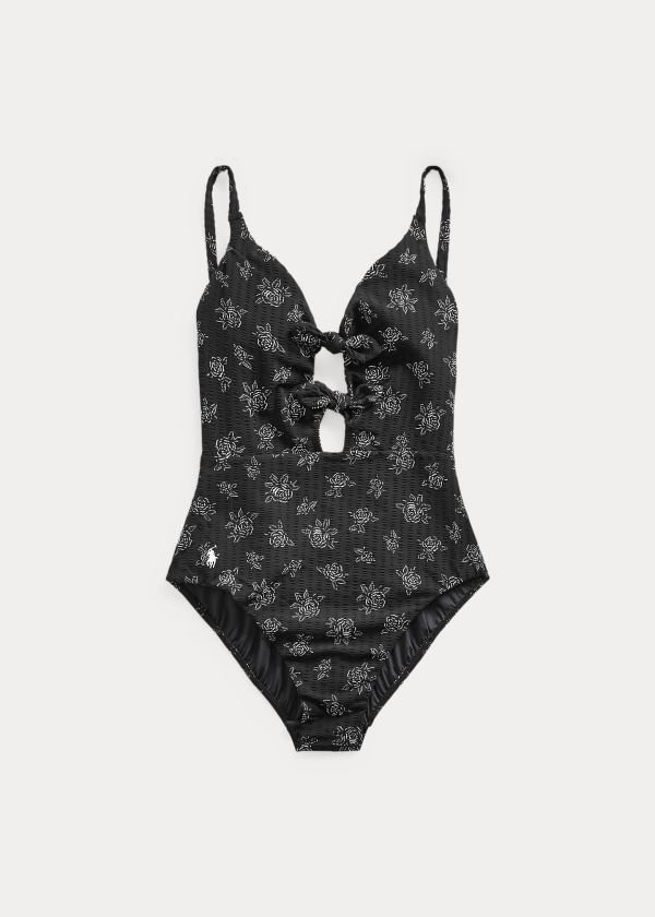Ralph Lauren Floral One-Piece Swimsuit Černé | JWDyRKQy