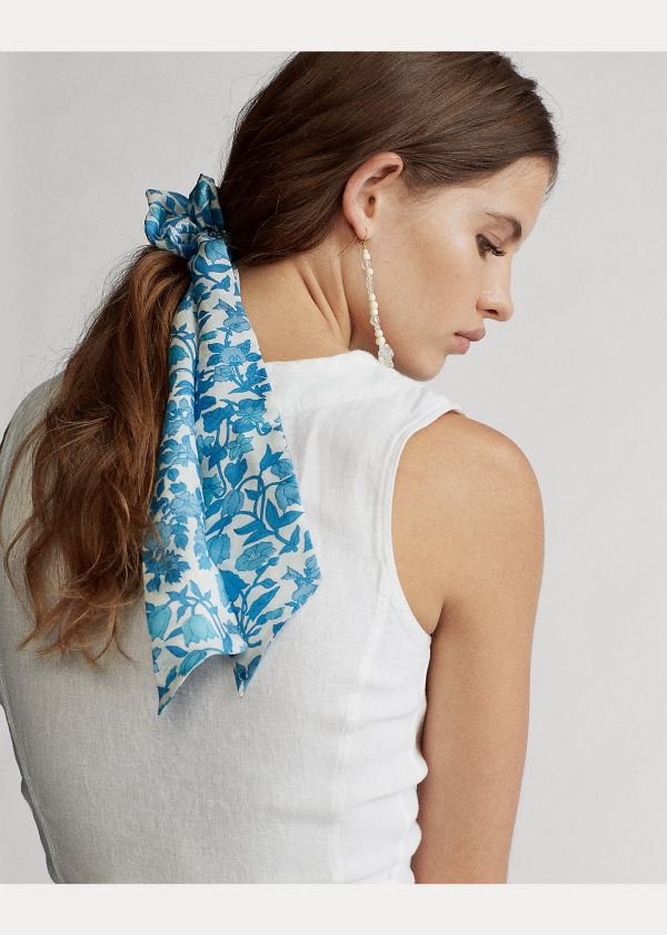 Ralph Lauren Floral Scrunchie Blankyt Bílé | JqNG0WQl