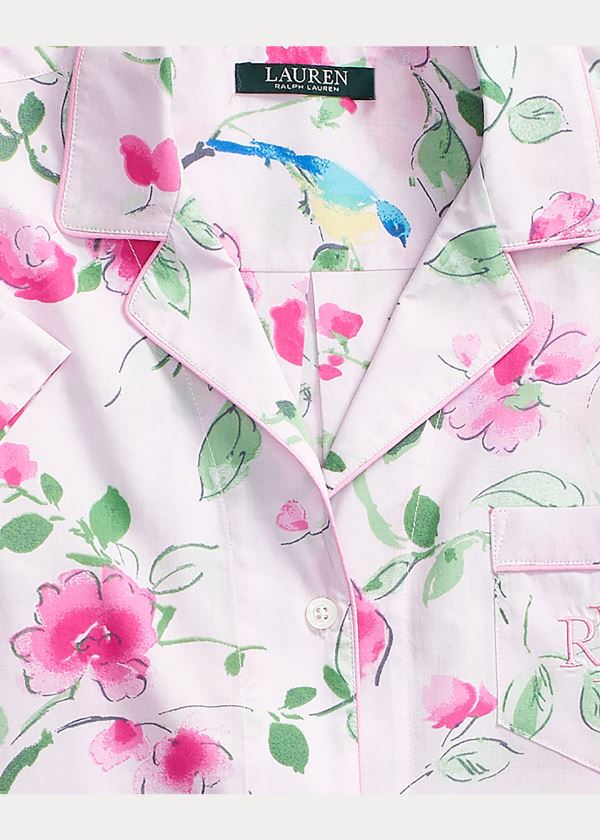 Ralph Lauren Floral Sleep Set Bílé Růžové Viacfarebný | IC4NH7Ij