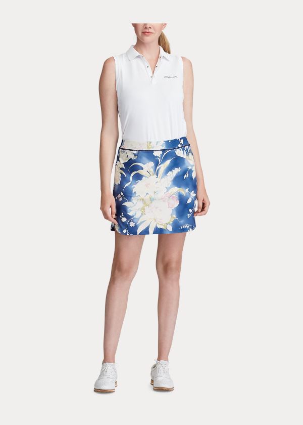 Ralph Lauren Floral Stretch Golfové Skort Blankyt Krém | WsTkXbS7