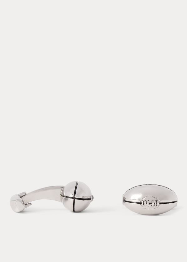 Ralph Lauren Football Cuff Links Stříbrné | PP95Gtya
