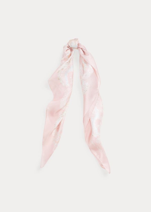 Ralph Lauren Frances Silk Twill Scarf Růžové | zVFJOoir