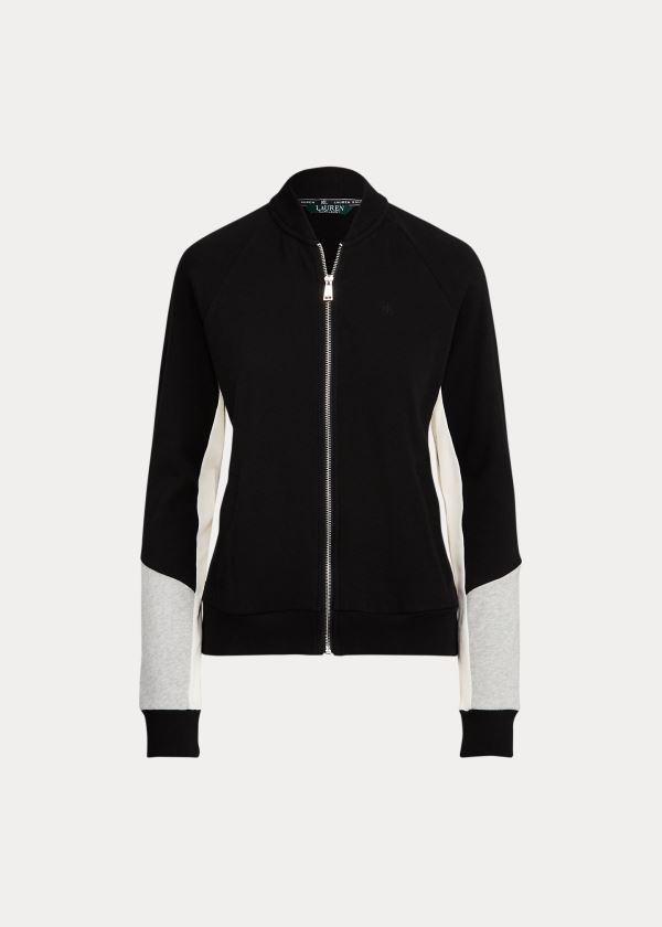 Ralph Lauren French Terry Bavlněné Jacket Černé Šedé Krém | sy5gqam4
