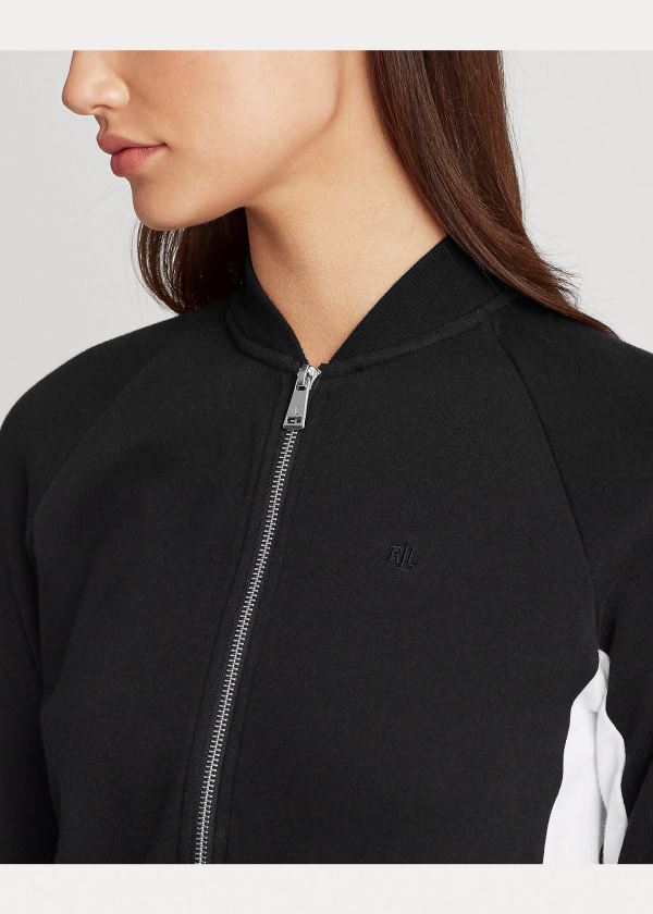 Ralph Lauren French Terry Bavlněné Jacket Černé Šedé Krém | sy5gqam4