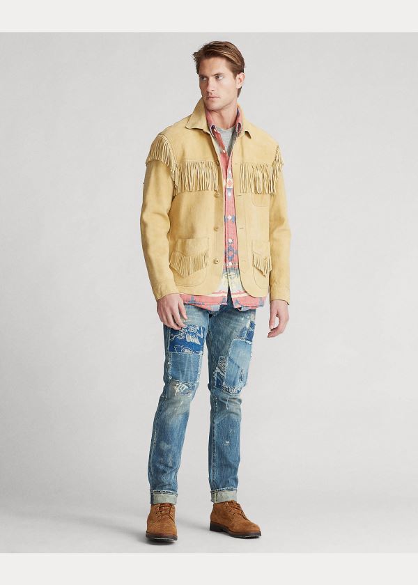 Ralph Lauren Fringe Lambskin Jacket Hnědé | jFrQHtjc