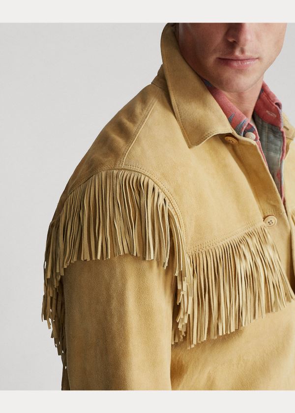 Ralph Lauren Fringe Lambskin Jacket Hnědé | jFrQHtjc