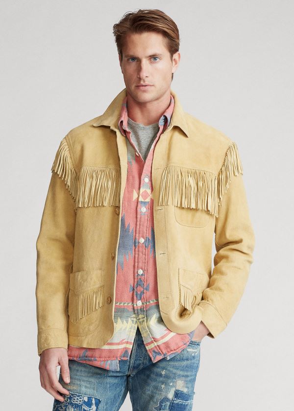 Ralph Lauren Fringe Lambskin Jacket Hnědé | jFrQHtjc