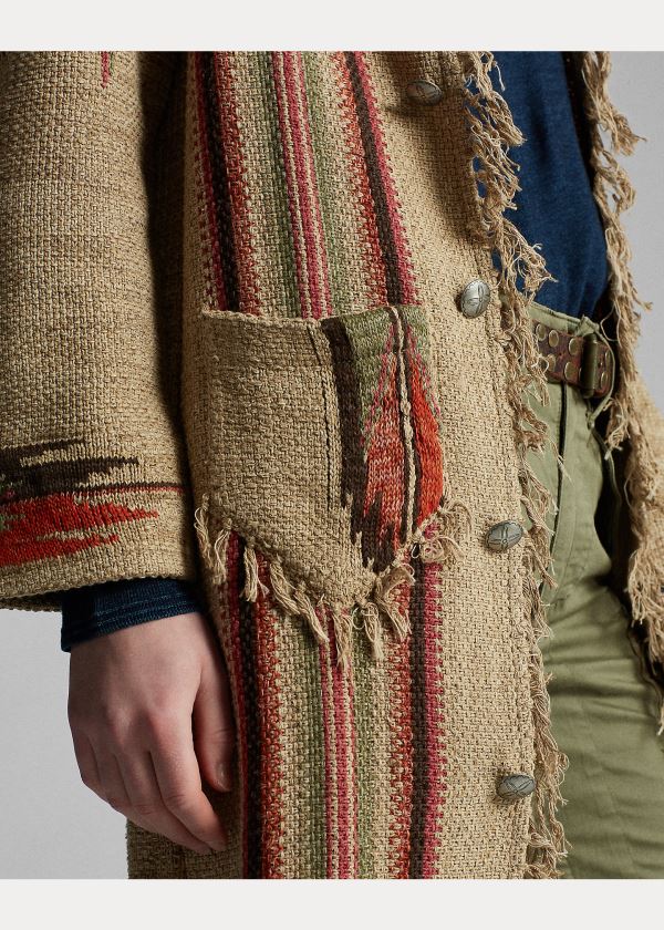 Ralph Lauren Fringe Silk-Blend Cardigan Béžový Viacfarebný | sj2XdEtL
