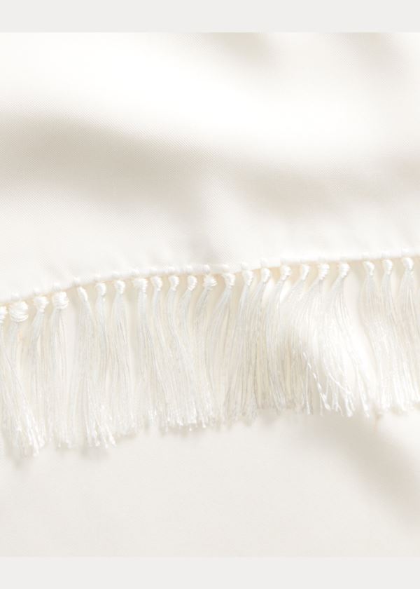 Ralph Lauren Fringe Silk Twill Scarf Béžový | BvKvkBKC