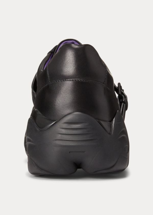 Ralph Lauren Garin Calfskin Sneakers Černé | 1s5HF8NV