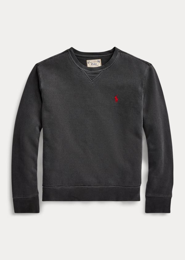 Ralph Lauren Garment-Dyed Fleece Sweatshirt Černé | K01h8hz0