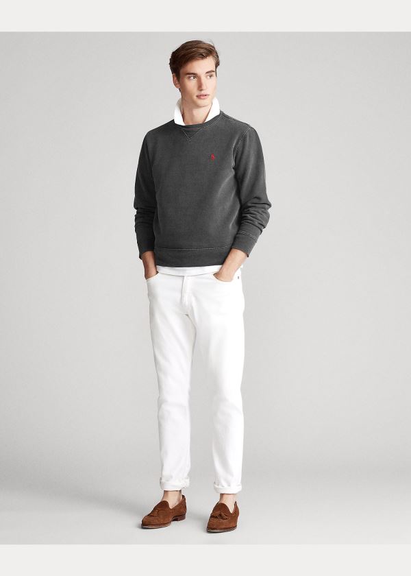 Ralph Lauren Garment-Dyed Fleece Sweatshirt Černé | K01h8hz0