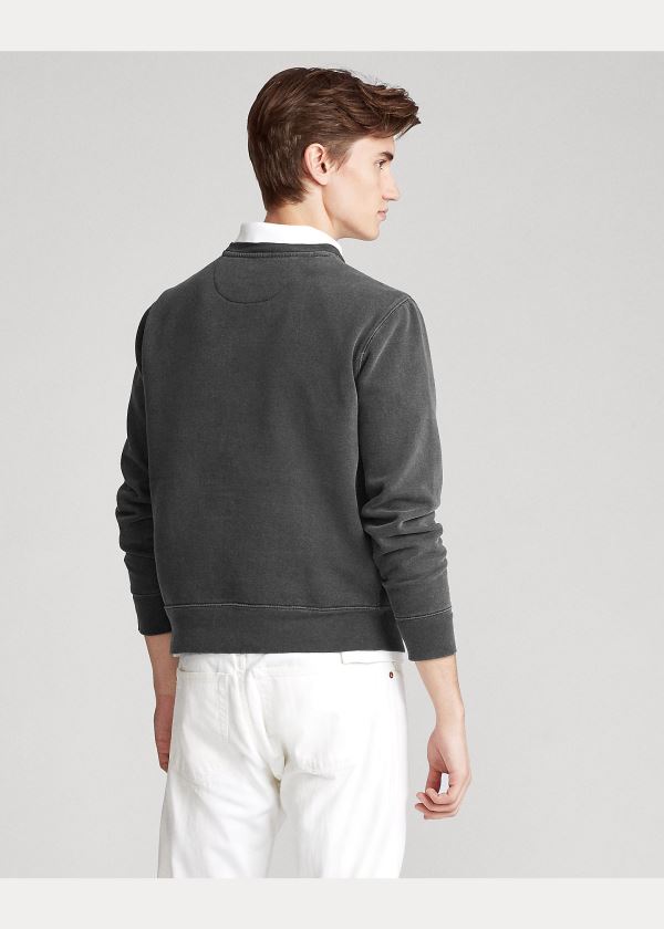Ralph Lauren Garment-Dyed Fleece Sweatshirt Černé | K01h8hz0