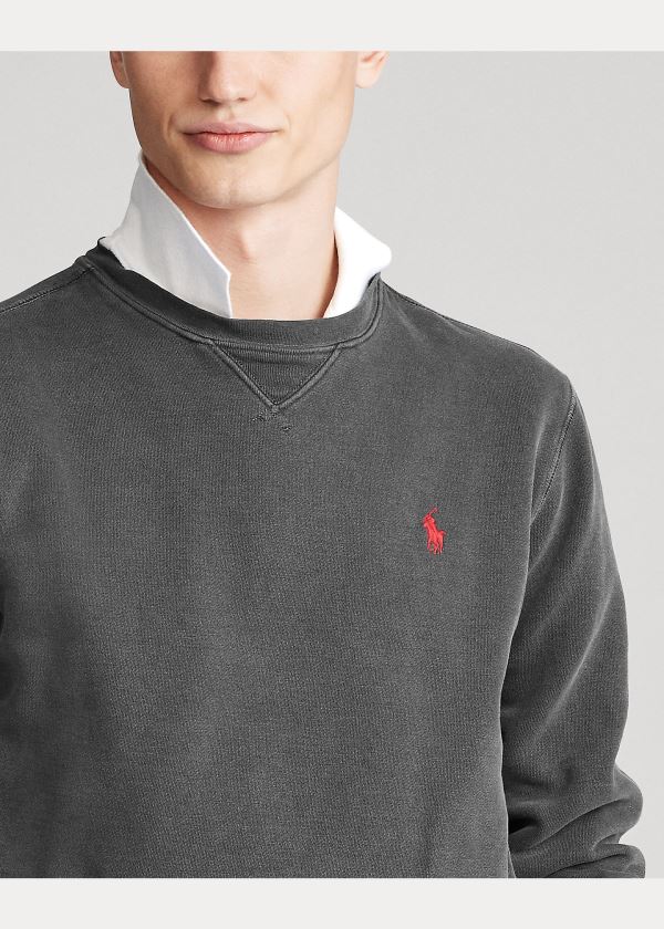 Ralph Lauren Garment-Dyed Fleece Sweatshirt Černé | K01h8hz0