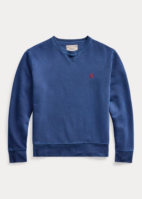 Ralph Lauren Garment-Dyed Fleece Sweatshirt Tmavě Blankyt | OM8TuOtA