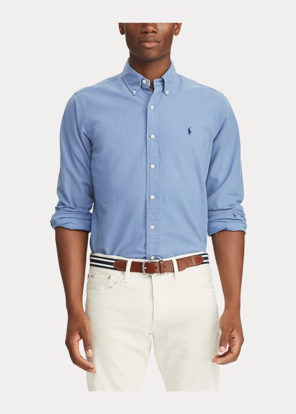 Ralph Lauren Garment-Dyed Oxford Shirt Blankyt | tmTmNg4n
