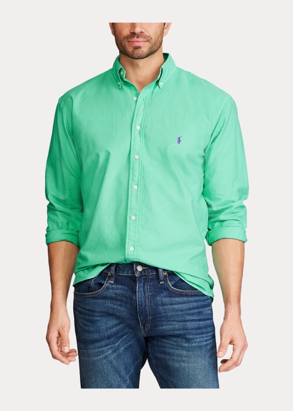 Ralph Lauren Garment-Dyed Oxford Shirt Zelene | yEs4UIk4