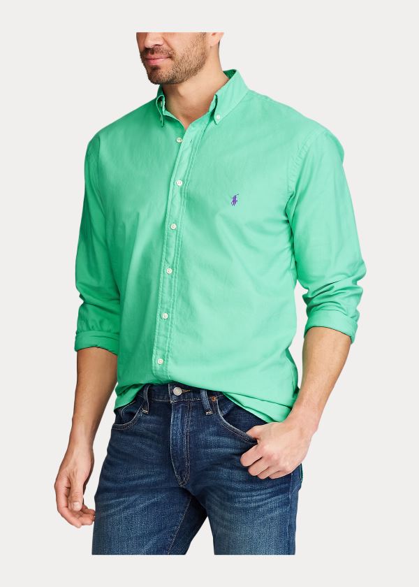 Ralph Lauren Garment-Dyed Oxford Shirt Zelene | yEs4UIk4