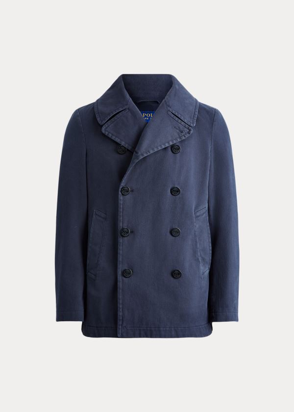 Ralph Lauren Garment-Dyed Peacoat Tmavě Blankyt | QRlqwAev