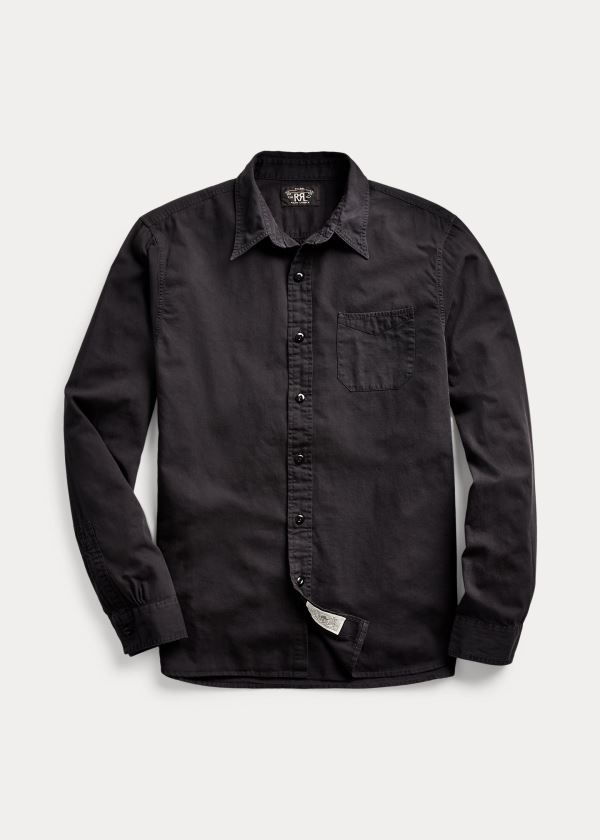 Ralph Lauren Garment-Dyed Twill Workshirt Černé | GRTARmQv