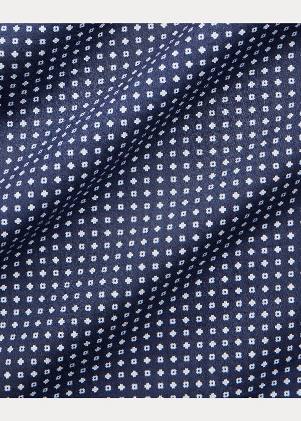 Ralph Lauren Geometric-Print Shirt Blankyt Bílé | aqKDBzfL
