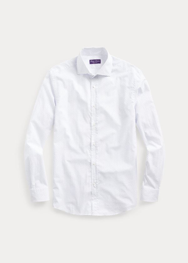 Ralph Lauren Geometric-Print Shirt Bílé Blankyt | CgqBHlYe
