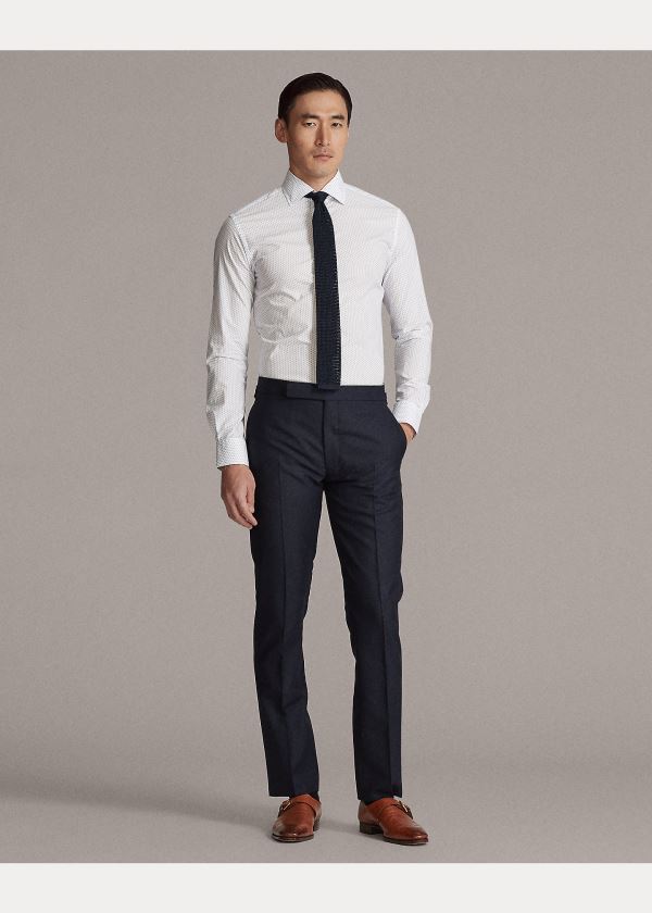 Ralph Lauren Geometric-Print Shirt Bílé Blankyt | CgqBHlYe