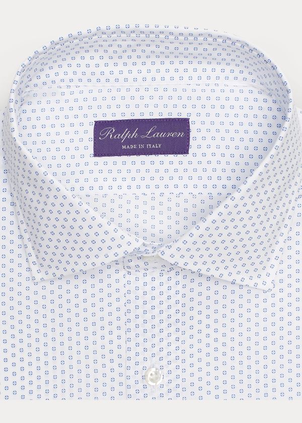 Ralph Lauren Geometric-Print Shirt Bílé Blankyt | CgqBHlYe