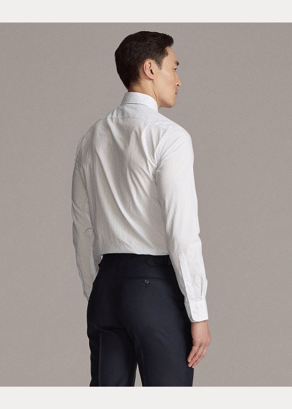 Ralph Lauren Geometric-Print Shirt Bílé Blankyt | CgqBHlYe
