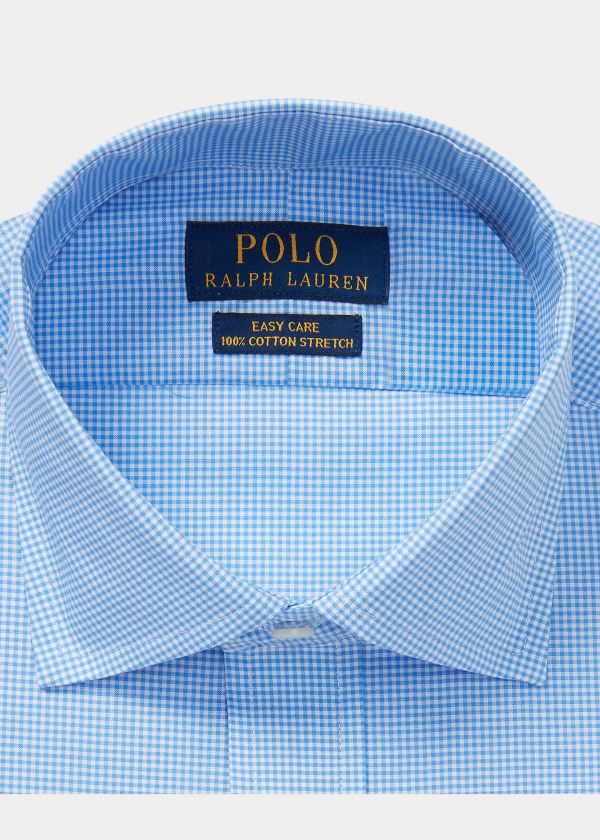 Ralph Lauren Gingham Easy Care Stretch Poplin Shirt - All Fits Blankyt Bílé | BA0lPhkX