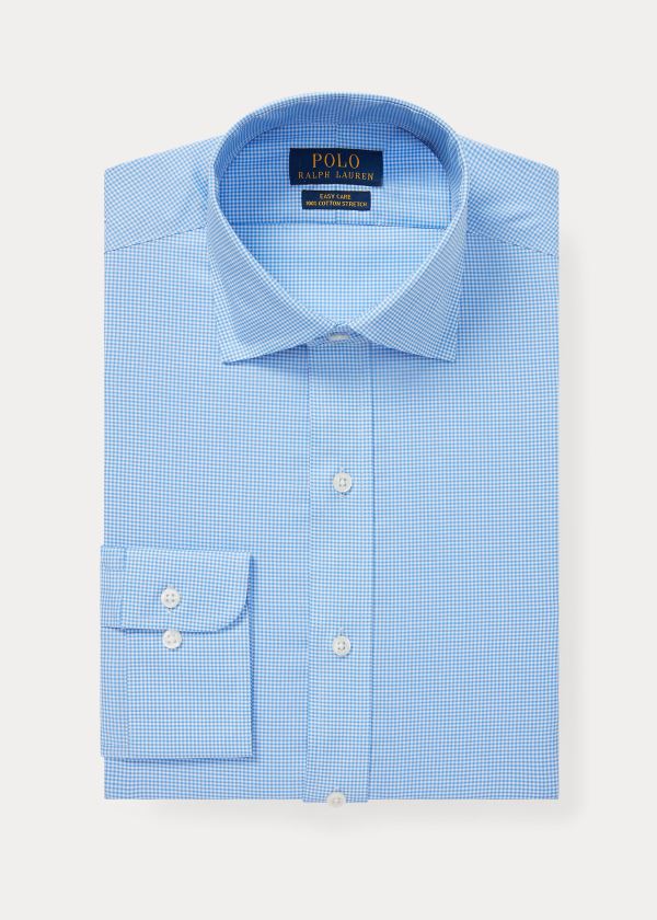 Ralph Lauren Gingham Easy Care Stretch Poplin Shirt - All Fits Blankyt Bílé | BA0lPhkX