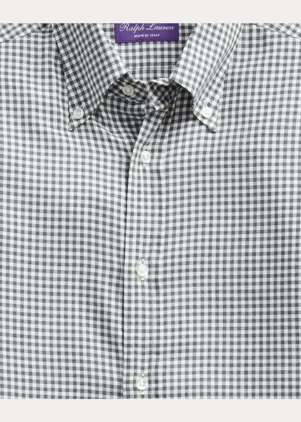 Ralph Lauren Gingham Shirt Šedé | fTqy0VNB